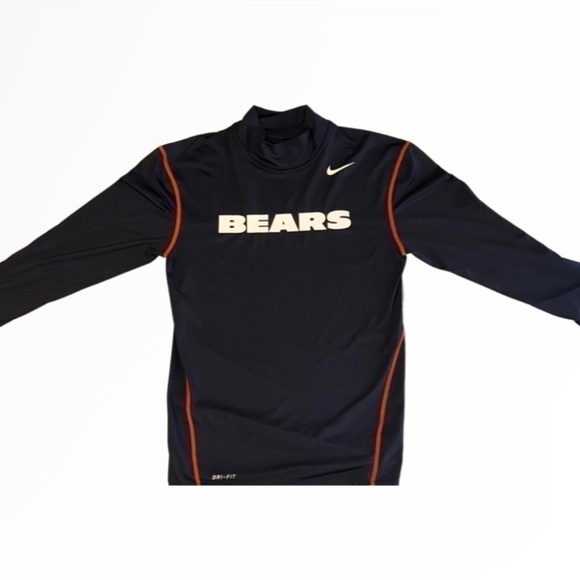 Nike Men's Dri-Fit (NFL Chicago Bears) Long-Sleeve Compression T-Shirt in Blue - Picture 1 of 6
